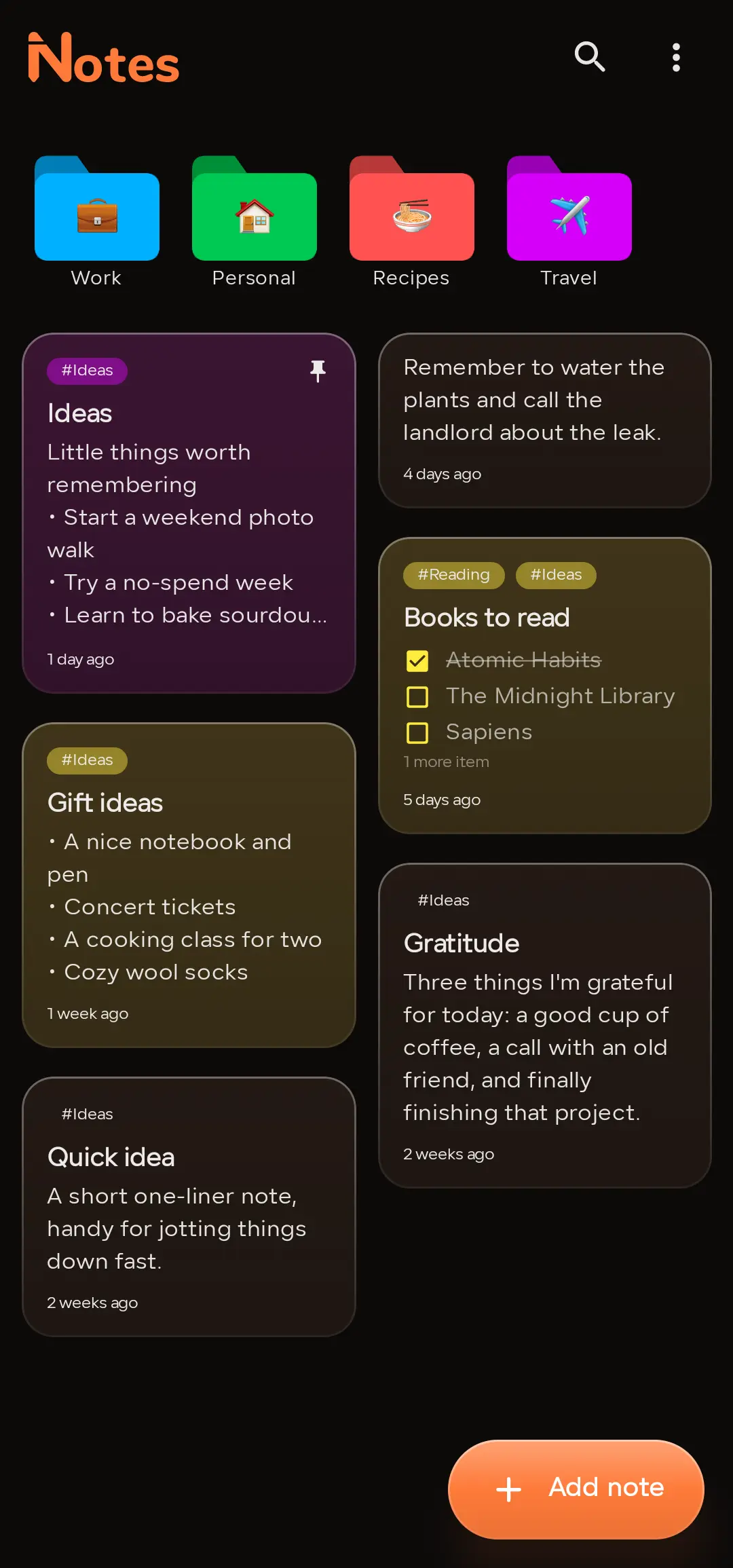 Notes App Screenshot